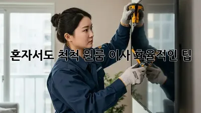 혼자서도 척척! 원룸 이사 효율적인 팁
